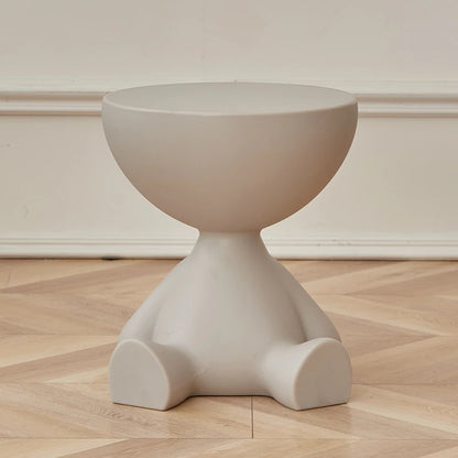 INS Cream Wind Coffee Table Nordic Plastic Sofa Side Tables Bedroom Bedside Tables Living Room Furniture round Small Low Stool