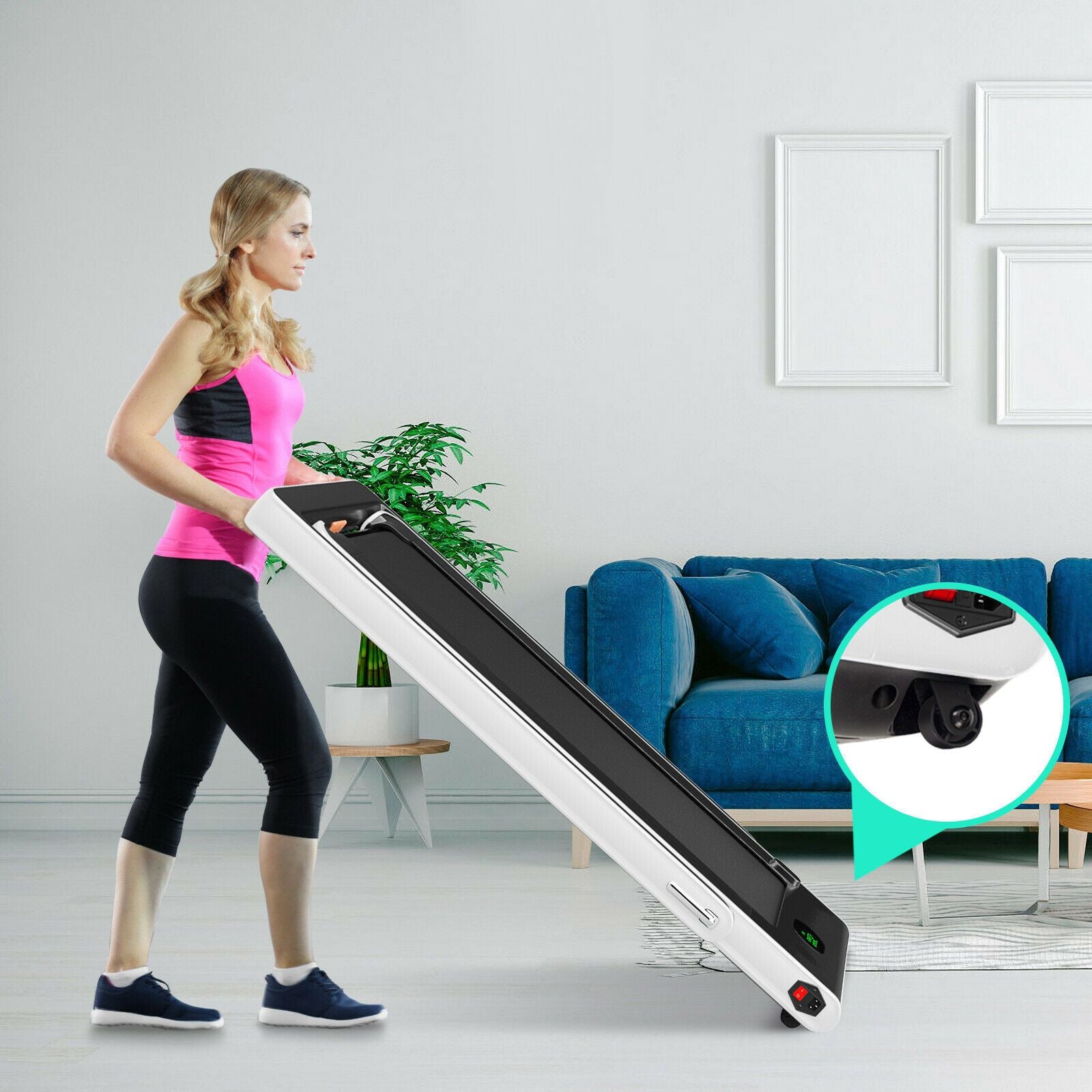 Folding Electric Treadmill with Bluetooth Connectivity (1-12 KPH)