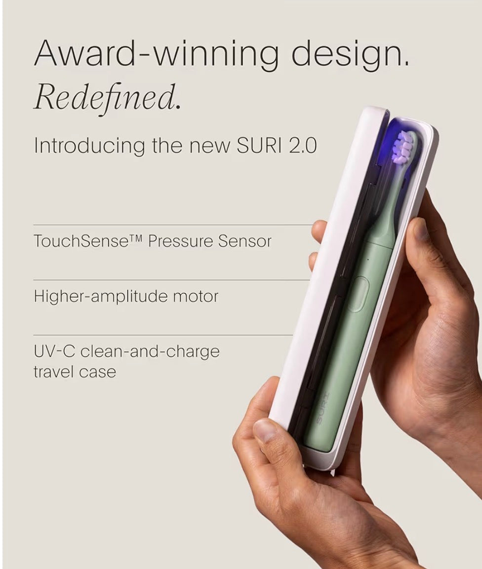 SURI Pro Sonic Electric Toothbrush with UV Travel Case