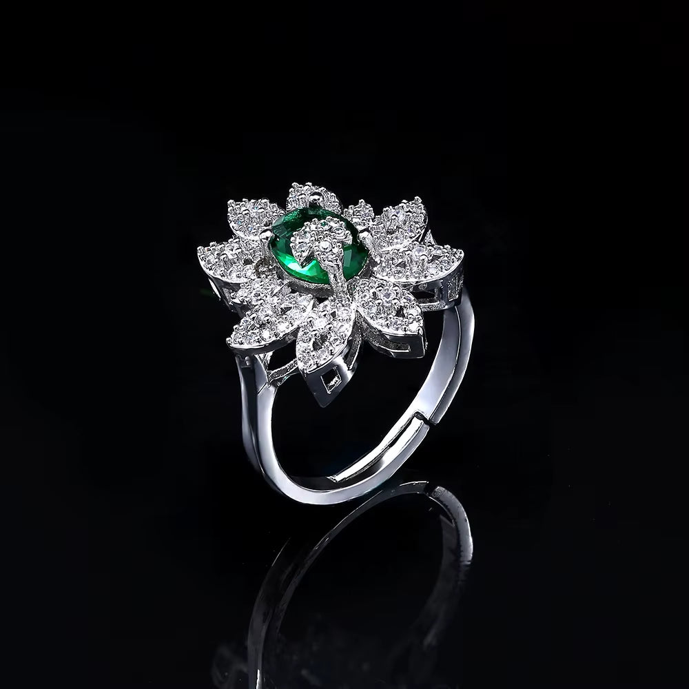 Luxury 4-Piece Sparkling Crystal Wedding Bride Sparkling Jewelry Accessories Suitable for Bridal Parties, Dates, Queen Gifts