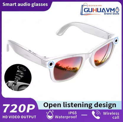2026 AI Smart Glasses 8MP Camera Translation Bluetooth Sunglasses