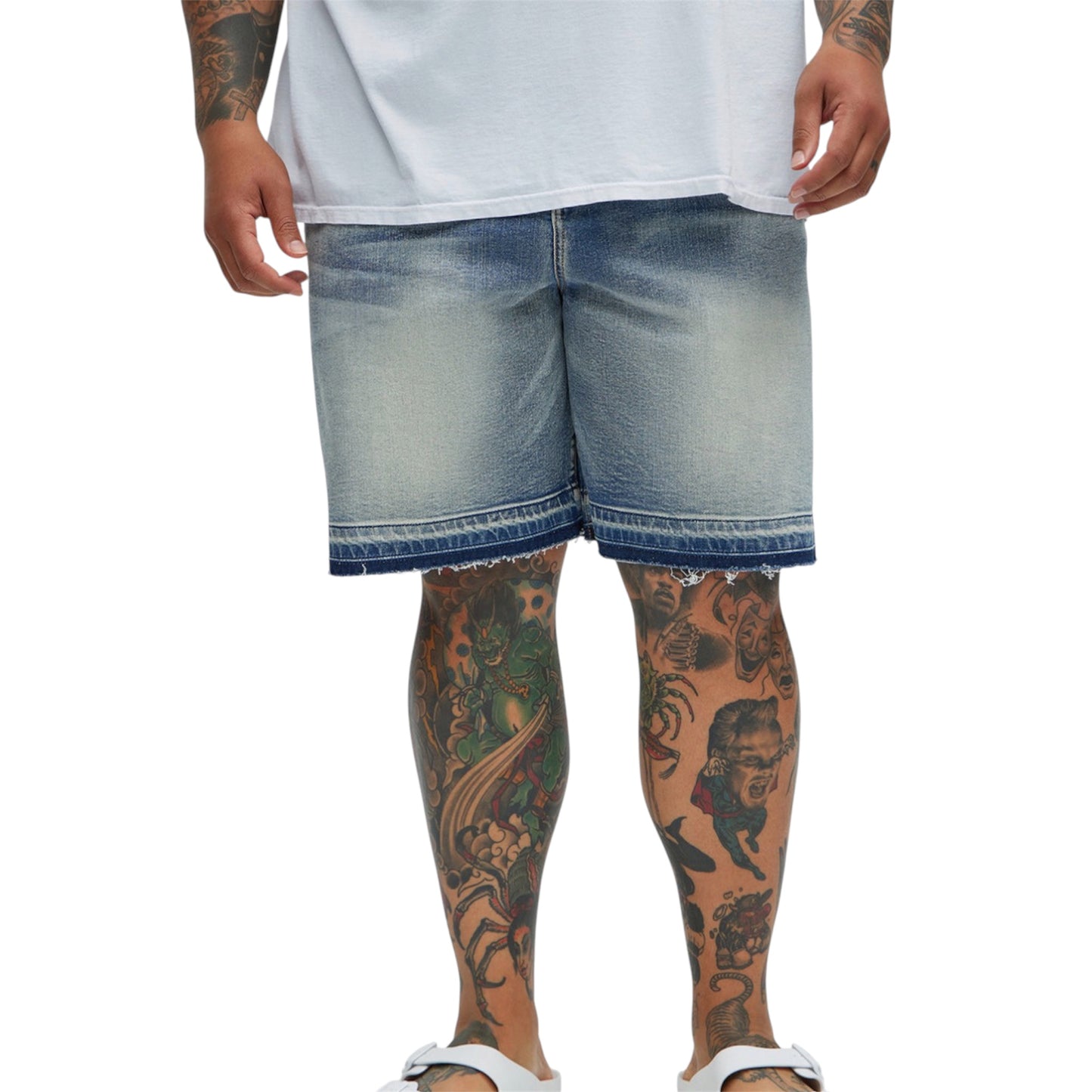 Run Around Relaxed Denim Shorts Medium Wash