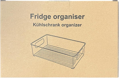 Fridge Organiser, Stackable, Storage Box, Kitchen Organiser, Pantry Storage Container, Transparent Container for Fridge, Kitchens, Cabinets (Pack of 6)