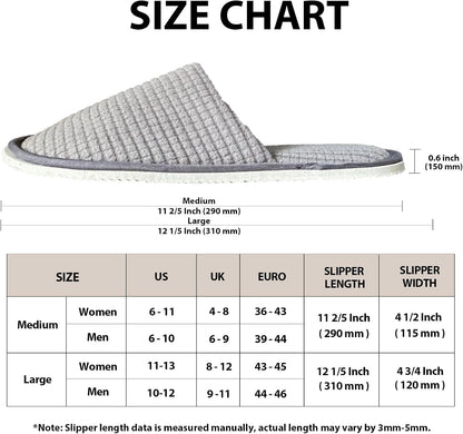 10 Pairs Disposable Slippers for Men and Women, Non Slip Washable Thick Velvet Cotton Slippers for Hotel Guest Spa Home Travel