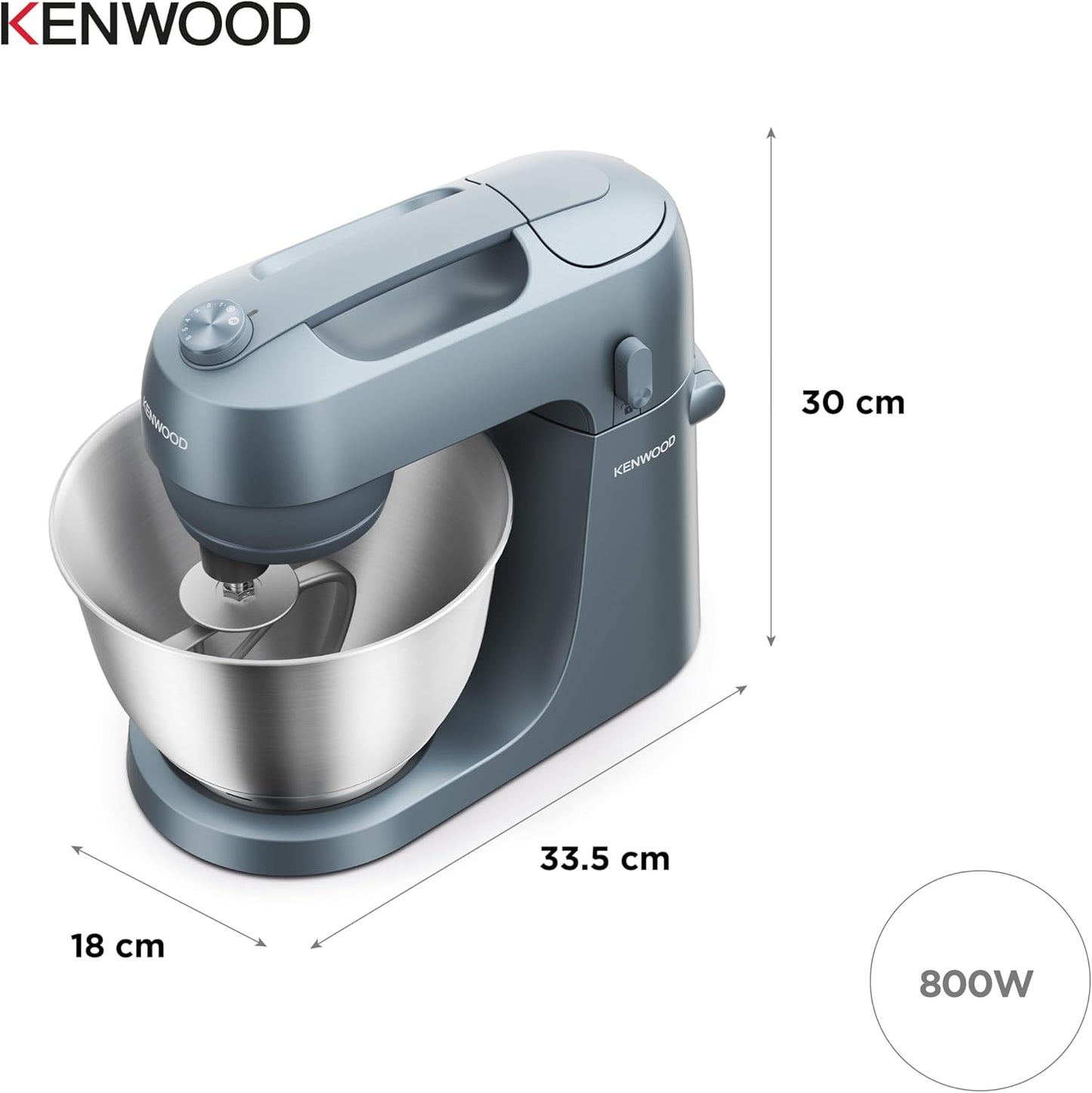 Kenwood KZM35.000GY Go Collection Stand Mixer, Storm Blue