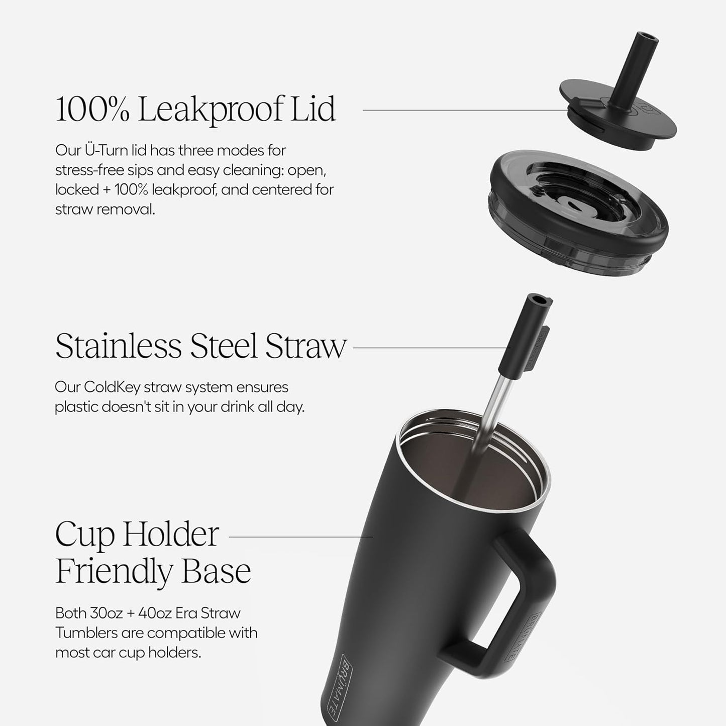 BrüMate 1.2L Tumbler with Straw and Lid | 100% Leakproof | Cold for 24 Hours | 40Oz Metal Water Bottle with Handle | Insulated Cup | Stainless Steel Travel Gym Mug (Lavender)