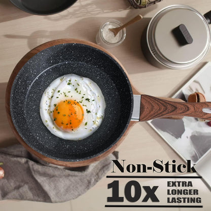 Induction Hob Pans Set - 12 Pieces Black Granite Kitchen Cookware Set，Pots and Pans Set Non Stick