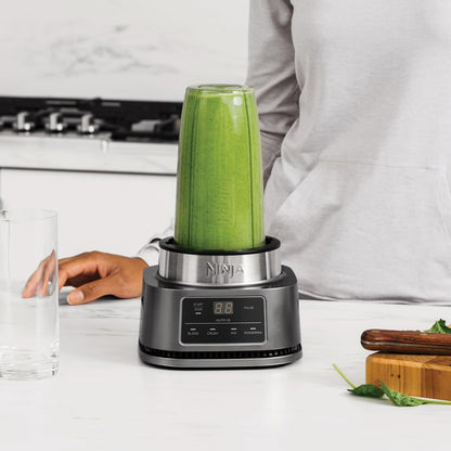 Foodi Power Nutri Blender 2-In-1, Blend Smoothie Bowls, Thick Spreads & Frozen Drinks, Automatic Programs, 700Ml Cup & 400Ml Bowl with with Power Paddle, 1100W, Silver CB100UK