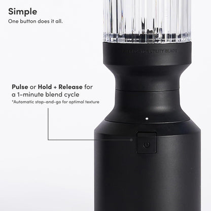 Mighty 650| Premium Compact Personal Blender | Smoothies, Shakes, Dressings, Sauces | Includes Extra Vessels, Lids and Straws | 650W (Black)