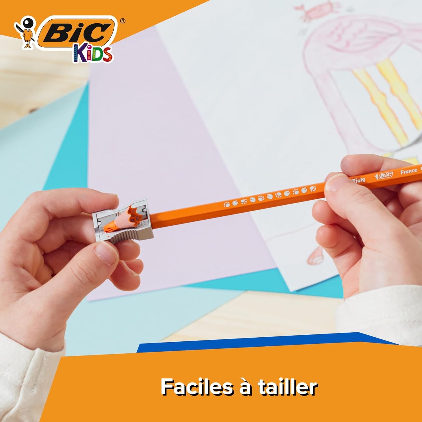 BIC Kids Evolution Coloured Pencils, Vivid Colouring Pencils, Easy to Sharpen, Extra Resistant  Pencils, School Supplies, 24 Pack