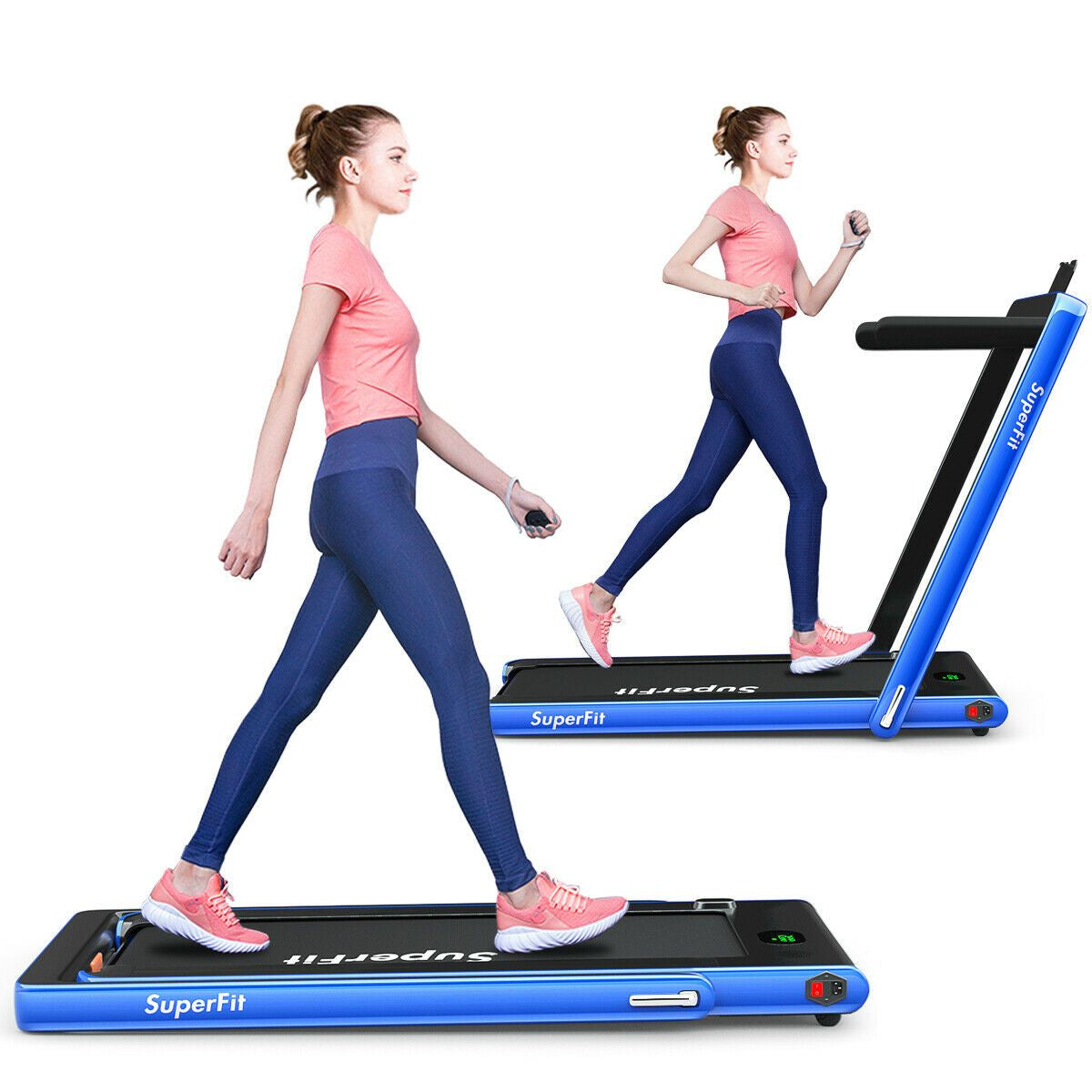 Folding Electric Treadmill with Bluetooth Connectivity (1-12 KPH)