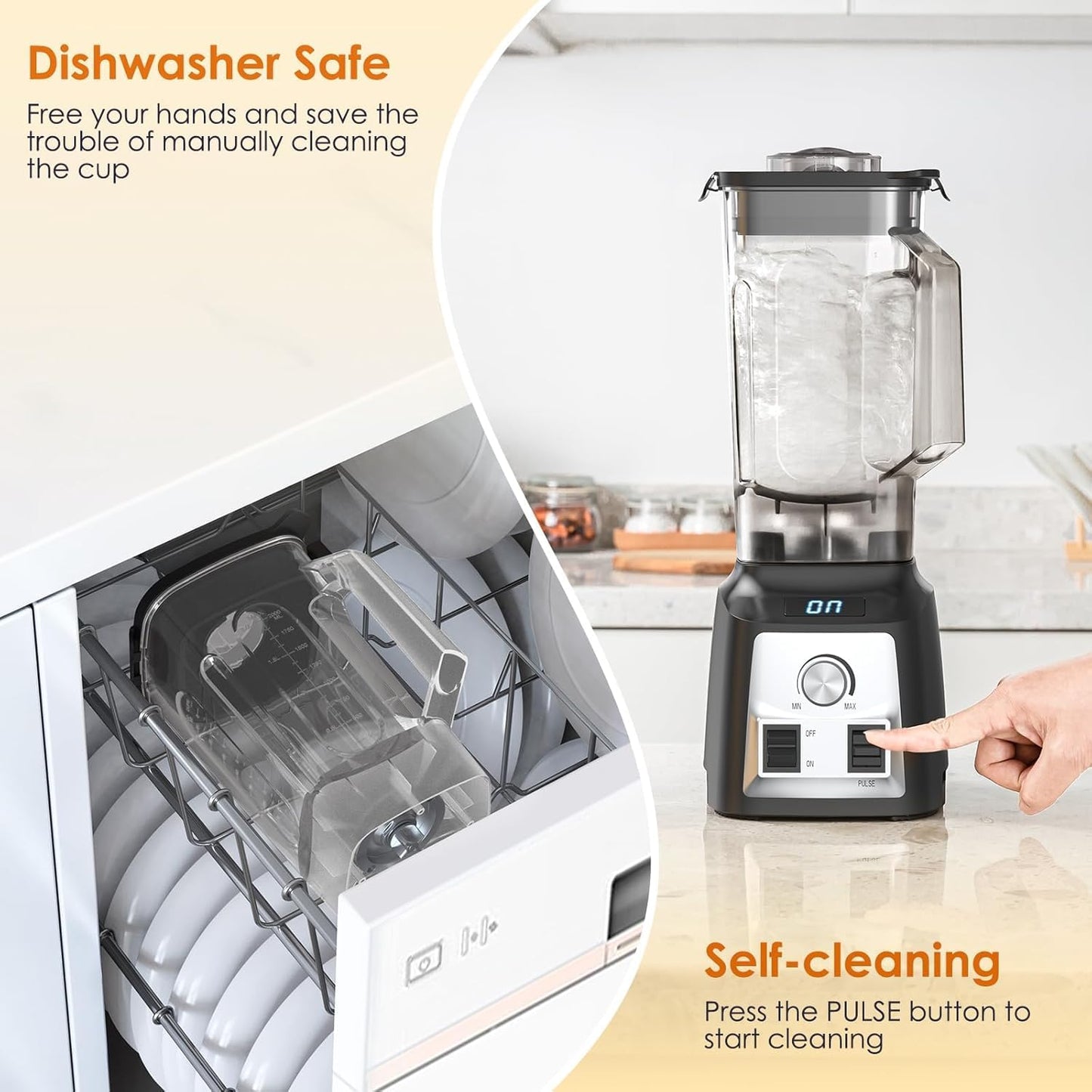 Blender Smoothie Maker, 2000W Powerful Blender for Kitchen with 2L Bpa-Free Tritan Container, 8 Sharp Blades with 30000 RPM High-Speed Jug Blender, Professional Smoothie Maker for Ice/Nut