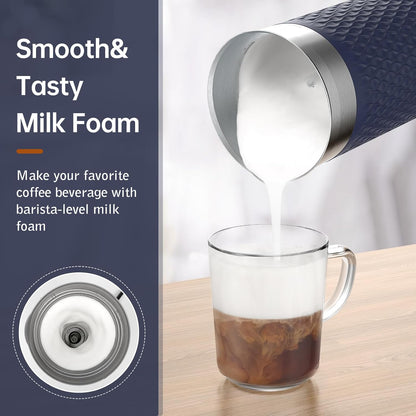 SIMPLETASTE Electric Milk Frother, Automatic Frother and Milk Steamer, 4-In-1 Electric Milk Steamer, Hot and Cold Foam Maker for Coffee, Cappuccinos, Macchiato, Latte