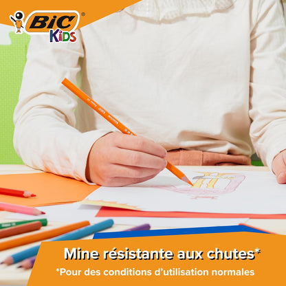 BIC Kids Evolution Coloured Pencils, Vivid Colouring Pencils, Easy to Sharpen, Extra Resistant  Pencils, School Supplies, 24 Pack