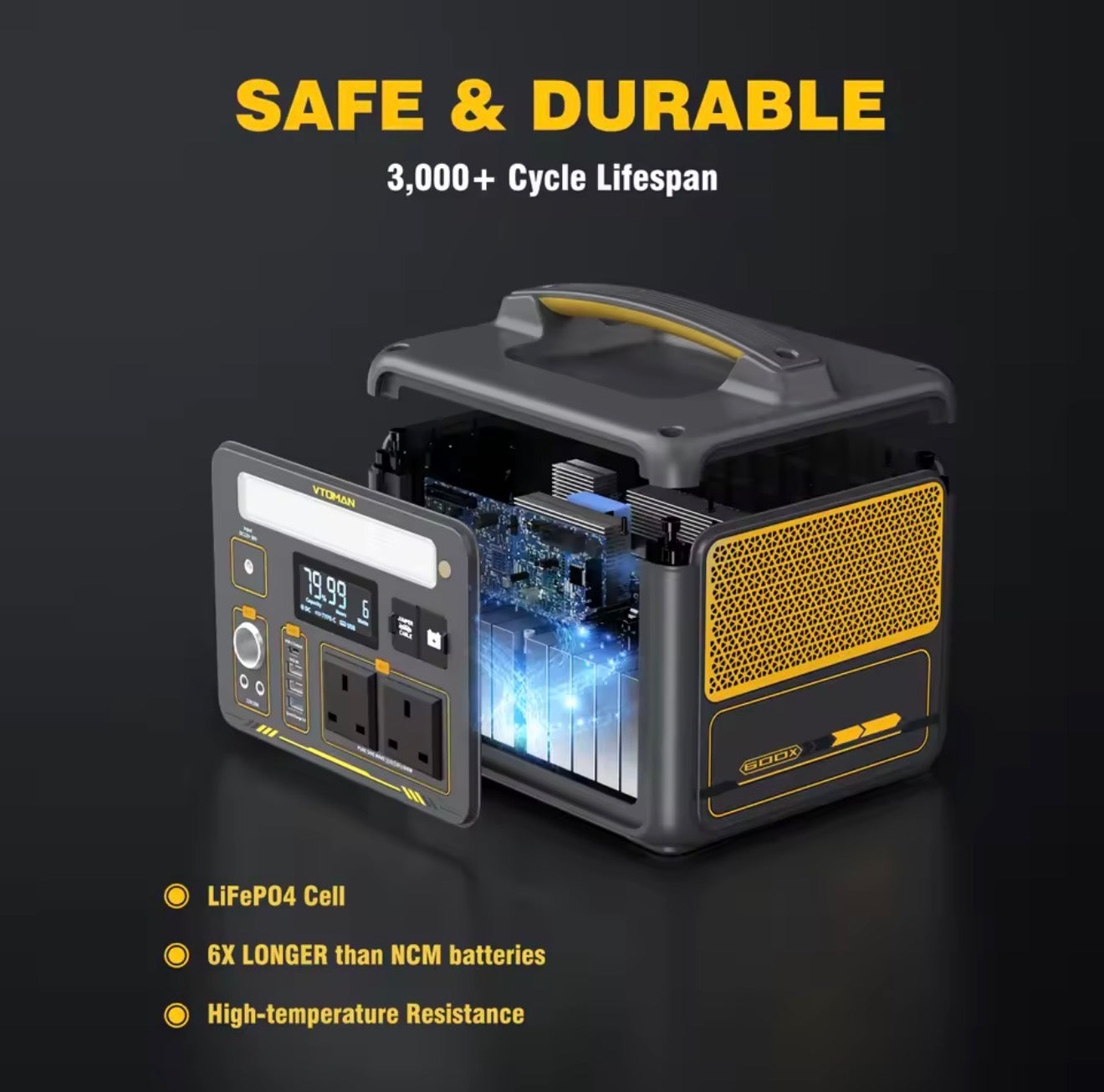 VTOMAN Jump 600X 299Wh 600W LiFePO₄ Portable Power Station