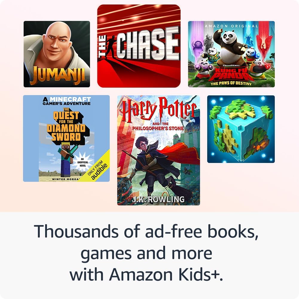 Fire HD 8 Kids Pro Tablet (Newest Gen), Ages 6–12 | 3 GB Memory, Includes Ads-Free Books, Games and Videos That Children Love, 8" HD Screen, Parental Controls, 13-Hr Battery, 32 GB