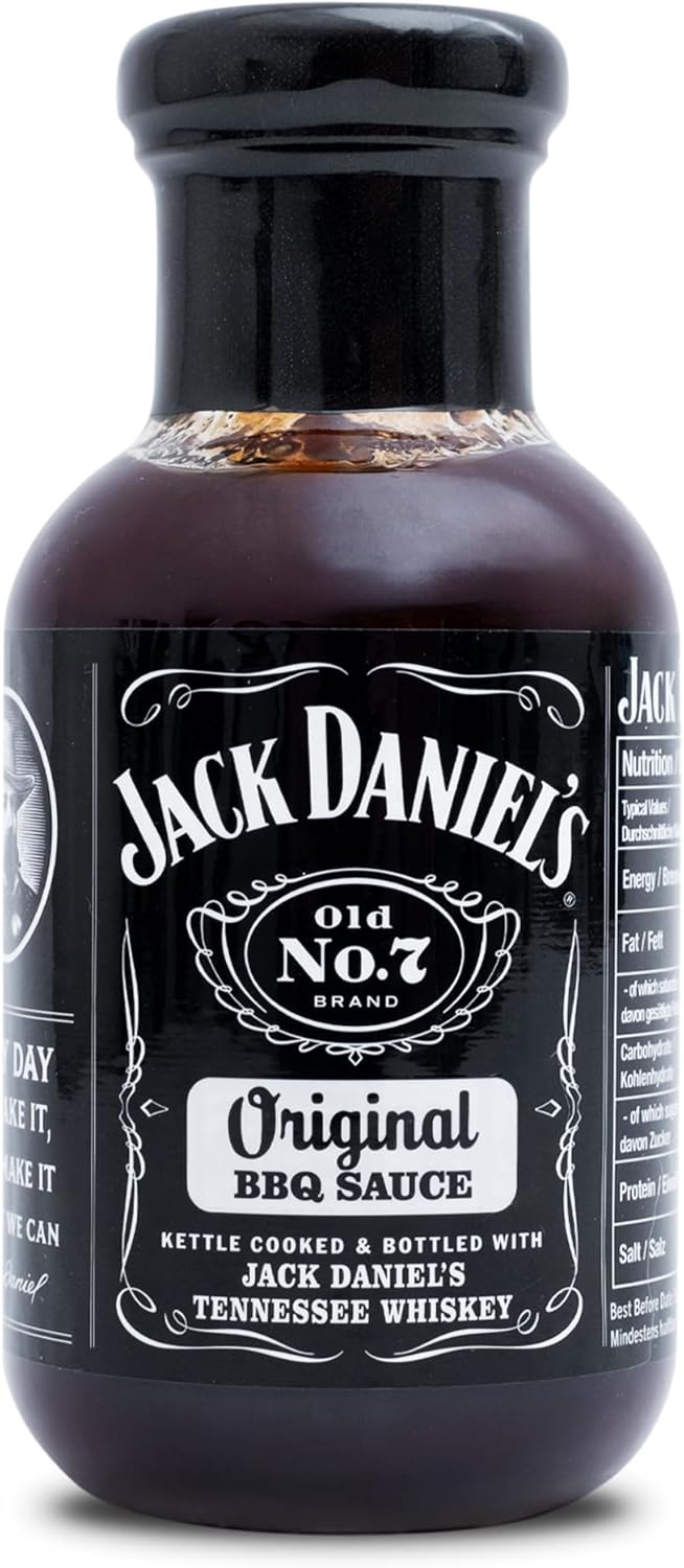 Jack Daniels BBQ Sauce Gift Set, 1X Honey, 1X Original BBQ Sauce Tennessee Whiskey, Jack Daniels Gifts for Men - Barbecue Food Gifts for Boyfriend, Dad and Mens Gift for Birthday, Stocking, Christmas