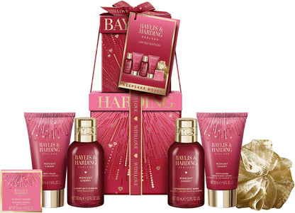 Midnight Cherry Luxury Pamper Present Gift Set - Vegan Friendly
