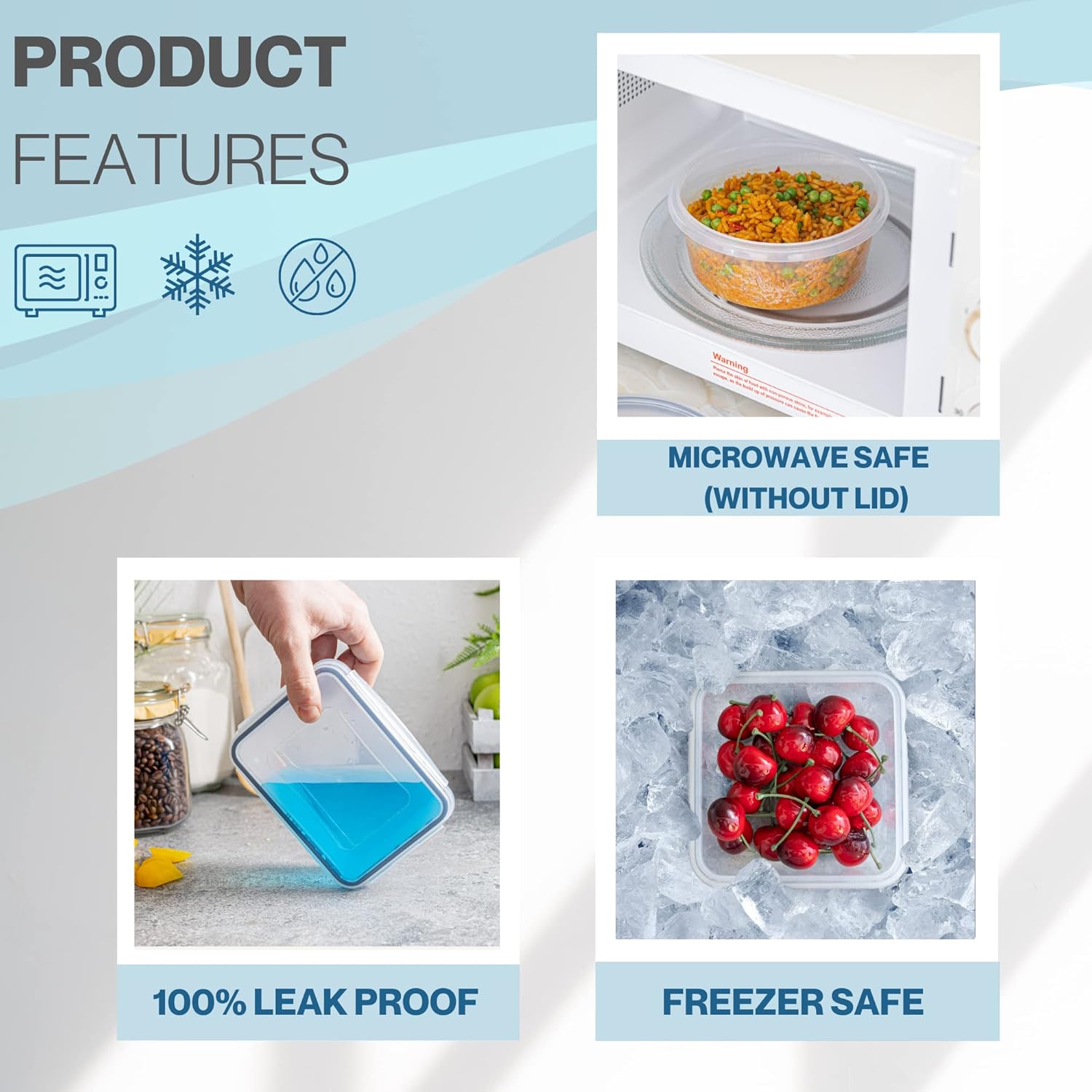 nuovva  Airtight Food Storage Containers Set – Plastic Food Containers with Lid – Leak Proof Pantry & Kitchen Containers – Meal Prep Sets with Lids – 24Pcs (12 Containers + 12 Lids)