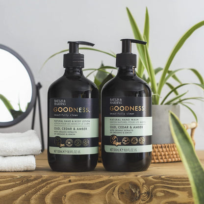 Goodness Oud, Cedar & Amber Hand & Body Lotion, 500 Ml (Pack of 3) - Vegan Friendly