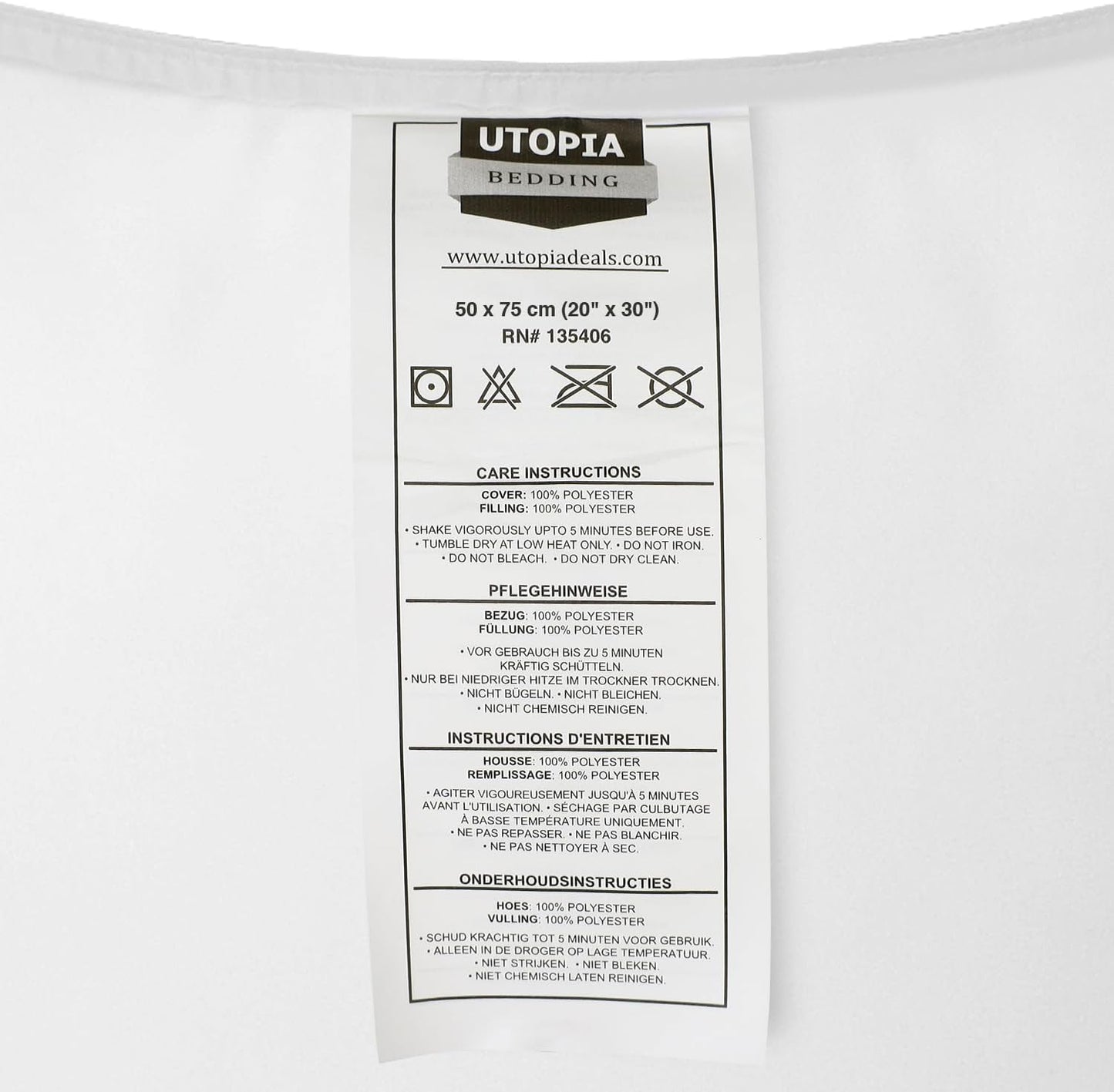 Pillows 2 Pack, (UK Standard, White) Hotel Quality Luxury Bed Pillow for Back, Stomach or Side Sleepers