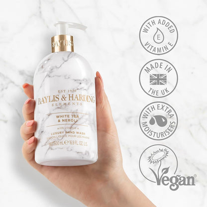Elements White Tea & Neroli Hand Wash, 500 Ml (Pack of 3) - Vegan Friendly