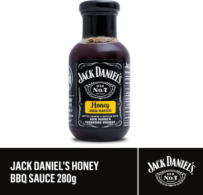 Jack Daniels BBQ Sauce Gift Set, 1X Honey, 1X Original BBQ Sauce Tennessee Whiskey, Jack Daniels Gifts for Men - Barbecue Food Gifts for Boyfriend, Dad and Mens Gift for Birthday, Stocking, Christmas
