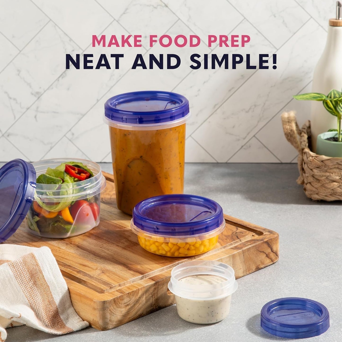 XpressPak Soup Containers - Freezing, Microwave Safe (946 Ml) - [6 Pack] - Deli with Twist Top Lids, Food Storage Freezer - Airtight - Dishwasher Safe Bpa-Free