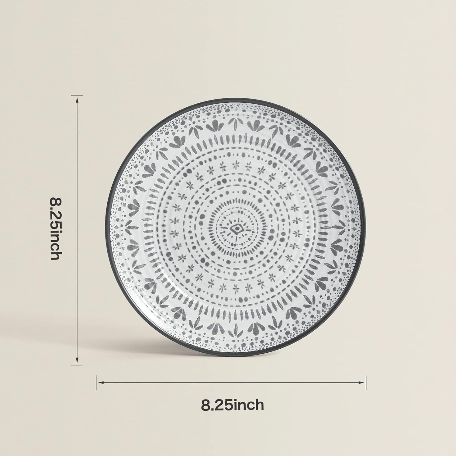 24PCS Melamine Dinnerware Sets - Camping Plates and Bowls Set, Dinner Set for 8 People, Plate Set - Durable & Stylish Dining Collection