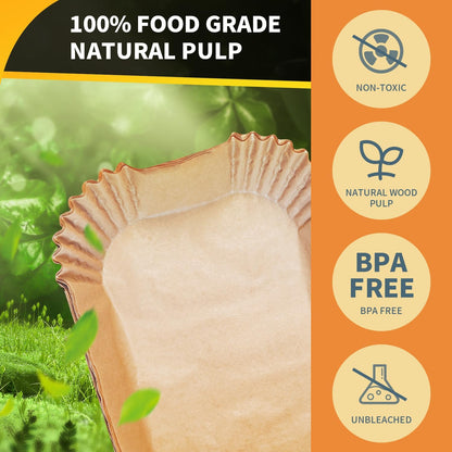 150PC Air Fryer Liners, Ninja Air Fryer Paper Liners Disposable, Ninja Dual Air Fryer Accessories for Ninja AF300UK AF400UK, Salter, Tower and Other Dual Zone Air Fryer