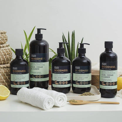 Goodness Oud, Cedar & Amber Hand & Body Lotion, 500 Ml (Pack of 3) - Vegan Friendly