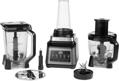 3-In-1 Food Processor & Blender with 5 Automatic Programs: Blend, Max Blend, Chop, Mix, Puree, 1.8L Bowl, 2.1L Jug, 700Ml Cup, 1200W, Dishwasher Safe Parts, Auto-Iq, Black BN800UK