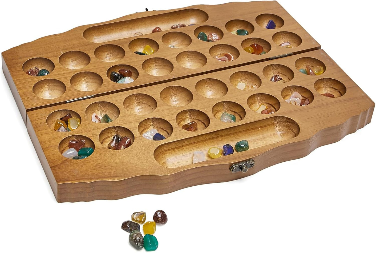 Kalaha Gemstone Game, Mancala Board Stone Game, Exciting Strategy Game