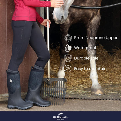 Neoprene Wellington - Dependable and Durable Ladies Outdoor Boots with Snug-Fit, Easy to Clean, Perfect for Horse Owners - Comfortable & True to Size
