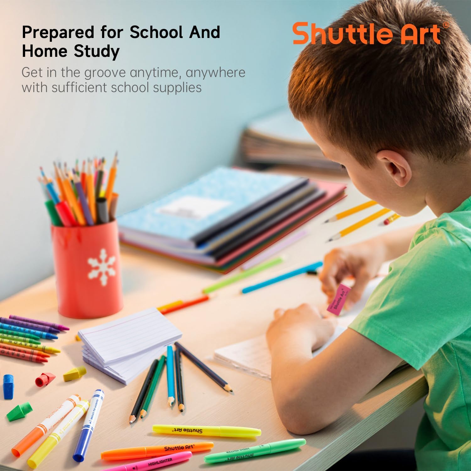 102 PCS Back to School Stationery Supplies Set, Student & Teacher Study Essentials for Secondary School, University, School & Office Stationary Kit Including Pens, Markers, Notebooks Etc