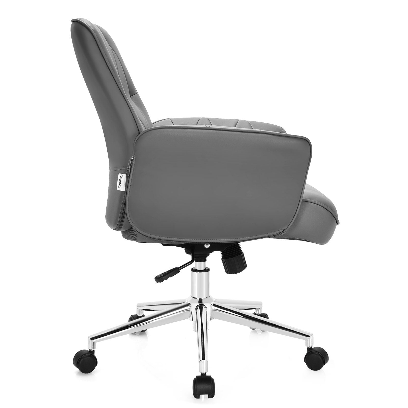 Adjustable PU Leather Executive Office Chair with Swivel and Rocking Capabilities