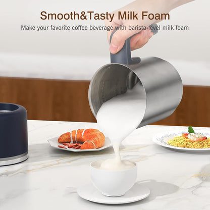SIMPLETASTE Milk Frother, 4-In-1 Electric Milk Steamer,500Ml Automatic Warm and Cold Foam Maker and Milk Warmer for Latte, Cappuccinos, Macchiato
