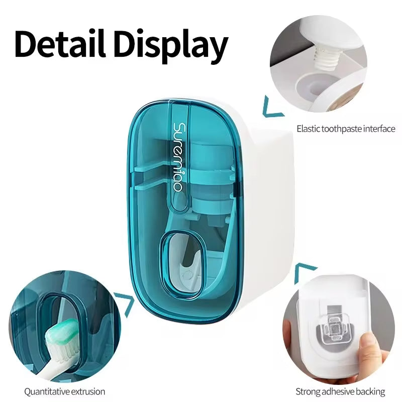 Automatic Wall-Mounted Toothpaste Dispenser & Toothbrush Holder - Elevate Your Bathroom Experience