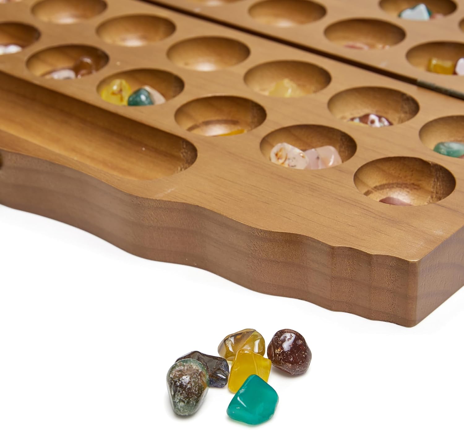 Kalaha Gemstone Game, Mancala Board Stone Game, Exciting Strategy Game
