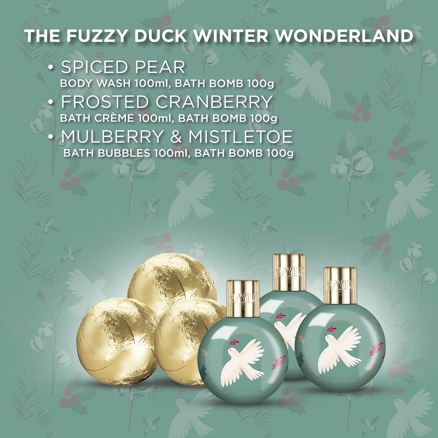 the Fuzzy Duck Winter Wonderland Luxury Bathtime Bliss Gift Set (Pack of 1) - Vegan Friendly