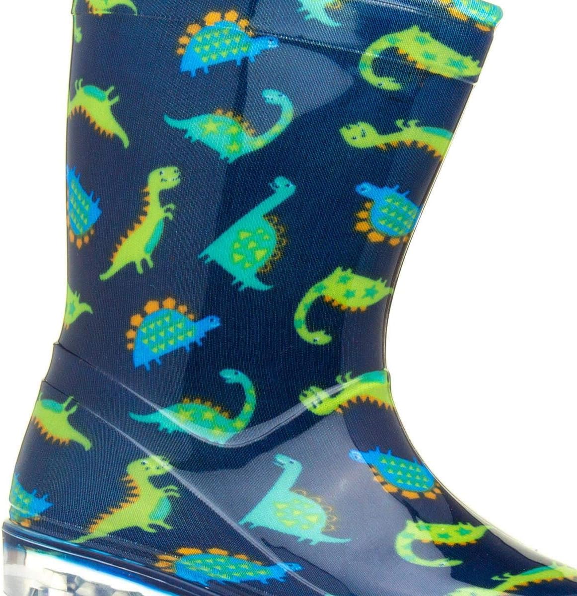 - Boys Navy & Green Dinosaur Welly