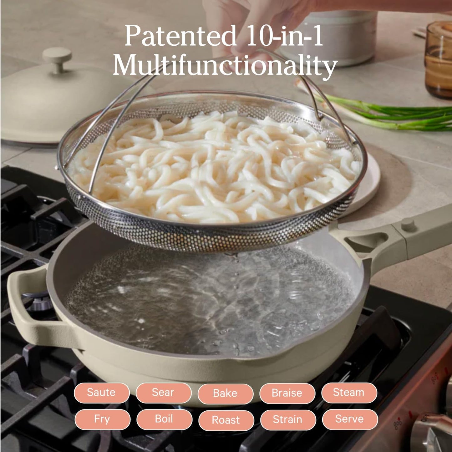 Always Pan 2.0 – 27Cm (2.5L) Nonstick, Toxin-Free Ceramic Cookware | Patented 10-In-1 Aluminum Frying & Sauté Pan | Safe for Oven, Induction & All Cooktops up to 232°C | Steam