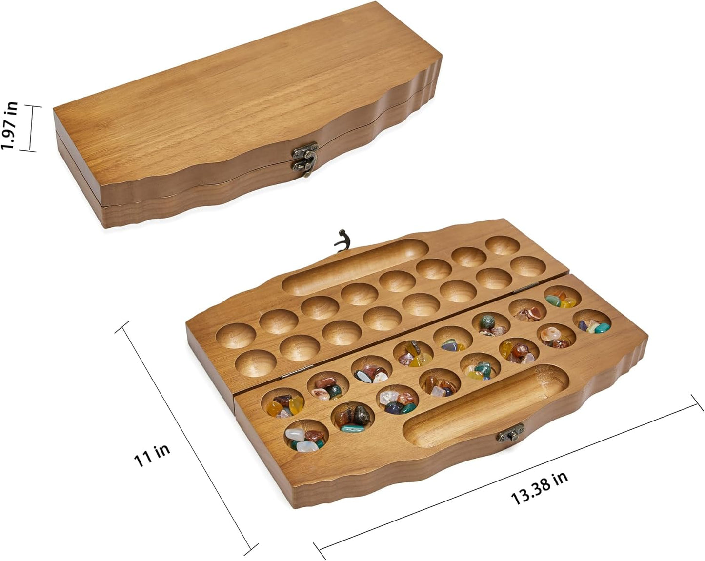 Kalaha Gemstone Game, Mancala Board Stone Game, Exciting Strategy Game