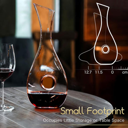 Wine Decanter with Stopper,1.2L, Lead-Free, Hand Blown, Red Wine Decanters Set