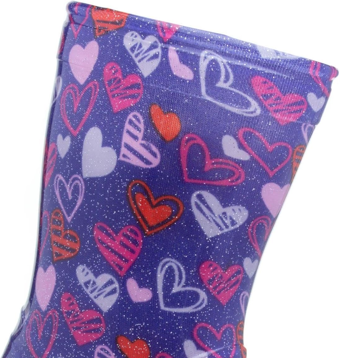 - Sunny Girls Purple Love Hearts Welly