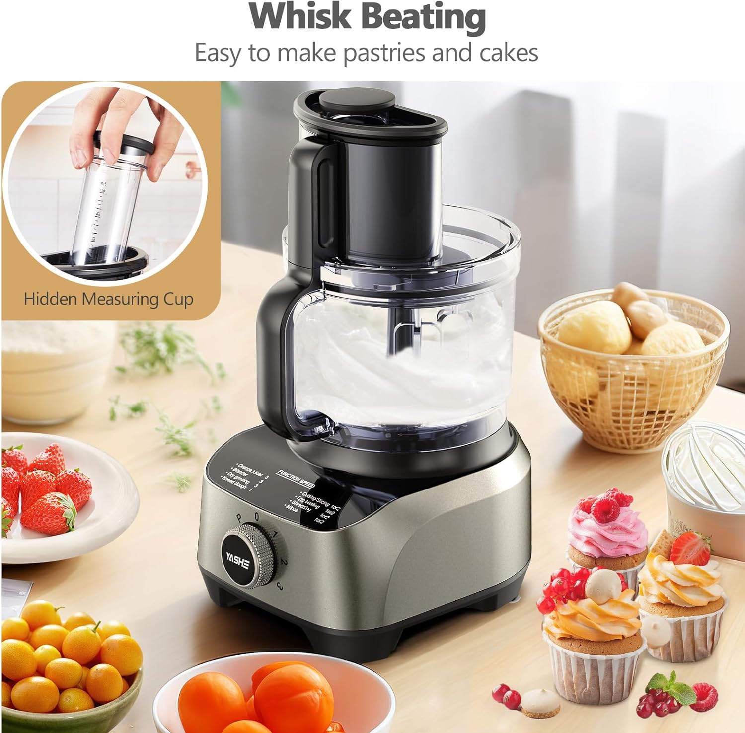 1300W Food Processor, 11-In-1 Multifunctional Kitchen Machine with 2.5L Bowl & 1.5L Blender, Mixer, Grinder, Juicer, Dough Kneader, Chopper, Slicer & Shredder for Family Use