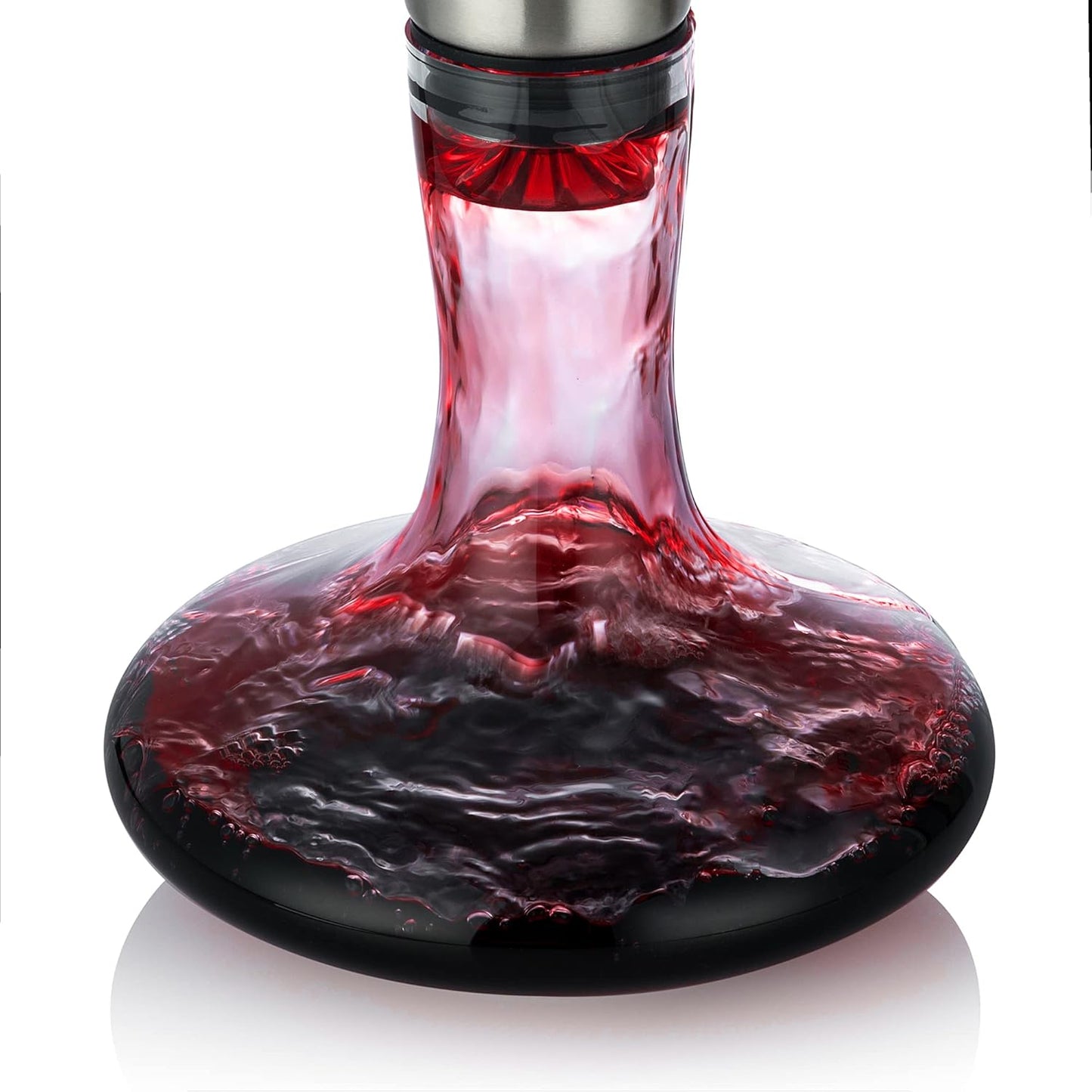 Youyah Wine Decanter with Built-In Aerator & Filter, Carafe, 100% Hand Blown Crystal Glass, Wine Accessories