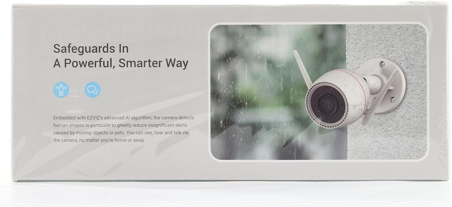 2K Outdoor Security Camera CCTV Wi-Fi Camera, 30M Colour Night Vision, AI Human Motion Detection, Two-Way Audio, Strobe & Siren Alert, IP67 Waterproof, 256GB SD Card/Cloud Storage (Outpro)