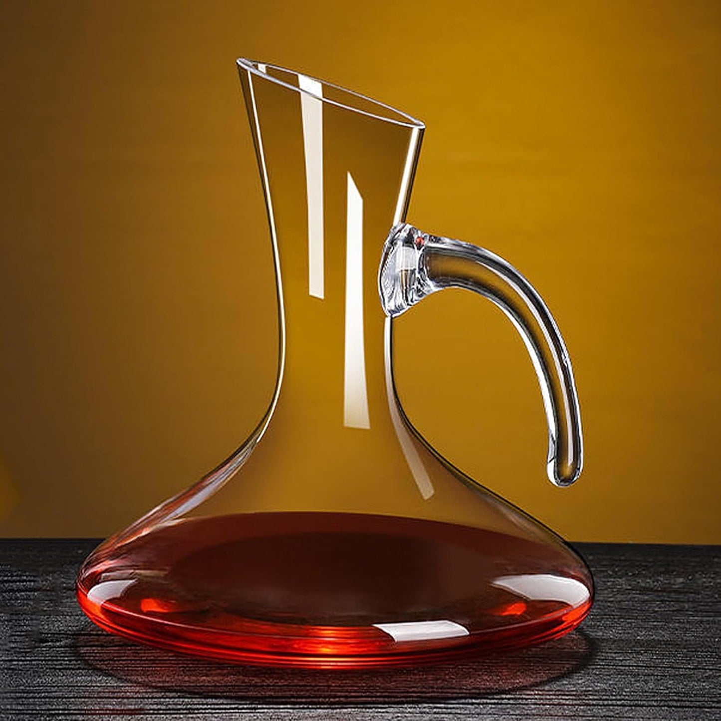Red Wine Decanter, Glass Carafe Aerator, 100% Lead-Free Crystal Wine Carafe, Unique Wine Aerator Present & Accessory for Wine Lovers (1.5L-2)
