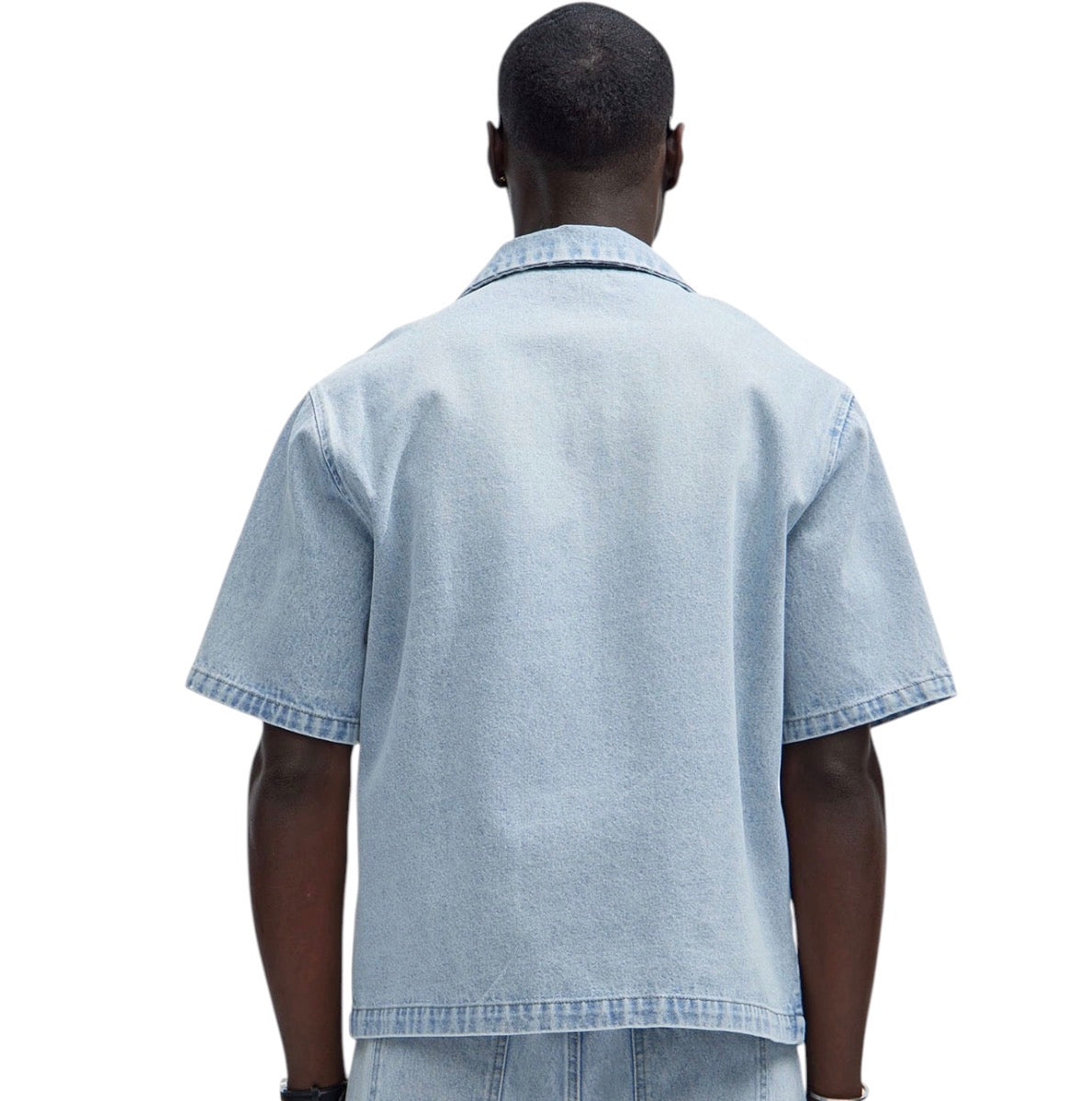 Colin True Denim Button Up Shirt Light Blue Wash